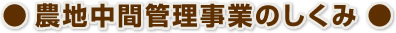 ● 農地中間管理事業のしくみ ●