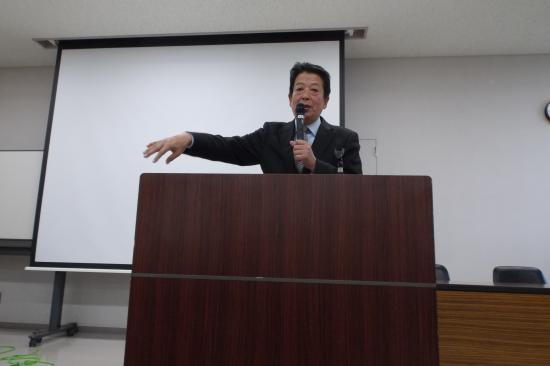 米子市土地改良協会研修会で上場理事長が講演しました。